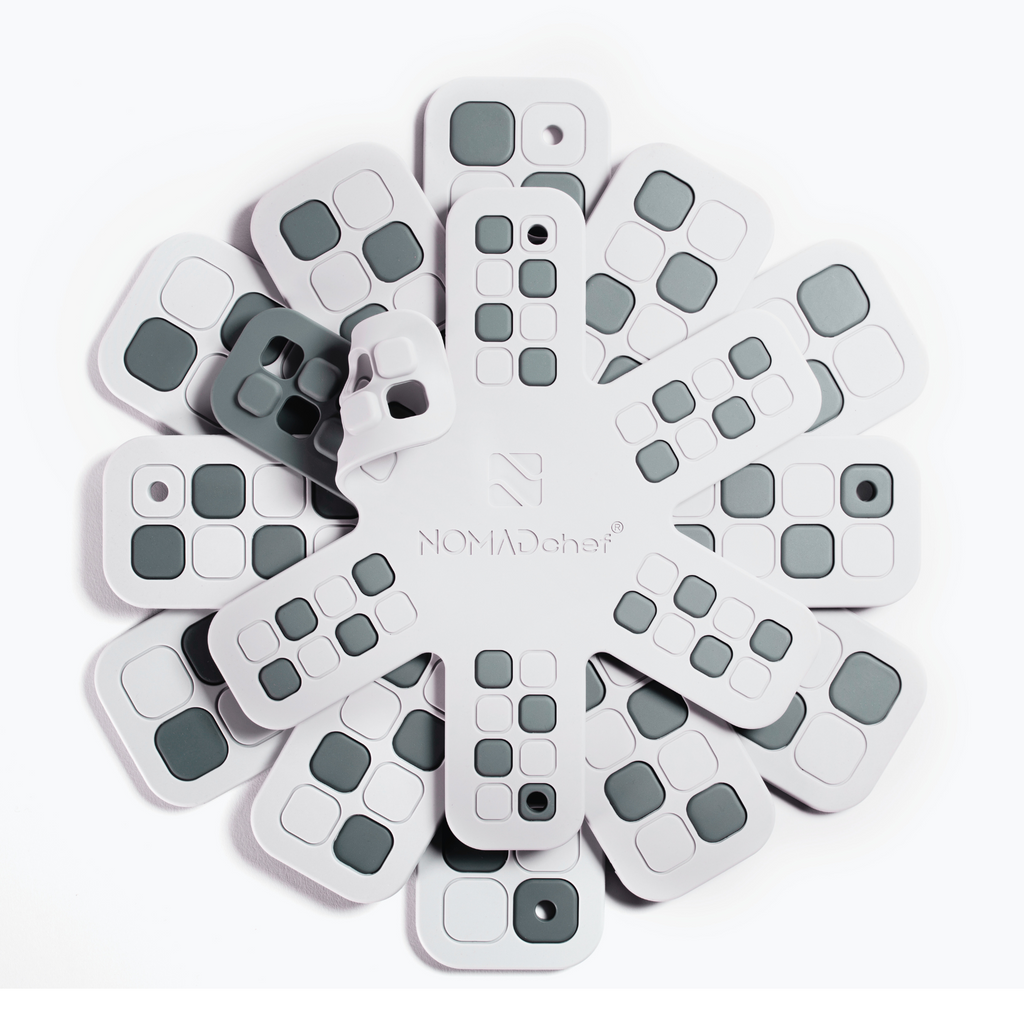 NOMADchef HeatPanGuard Set Silicone Trivets  – Snow & Slate 