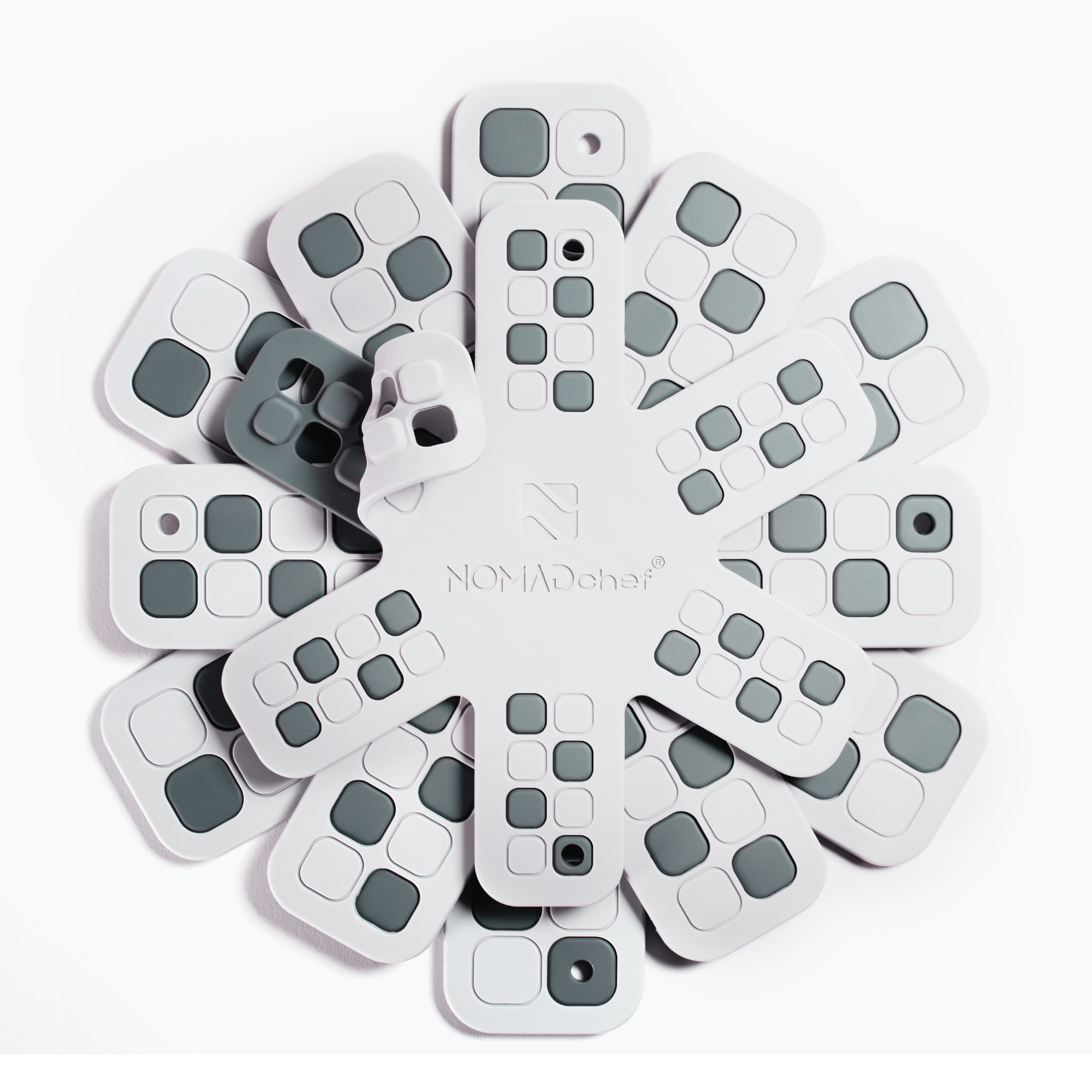 NOMADchef HeatPanGuard Set Silicone Trivets  – Snow & Slate 